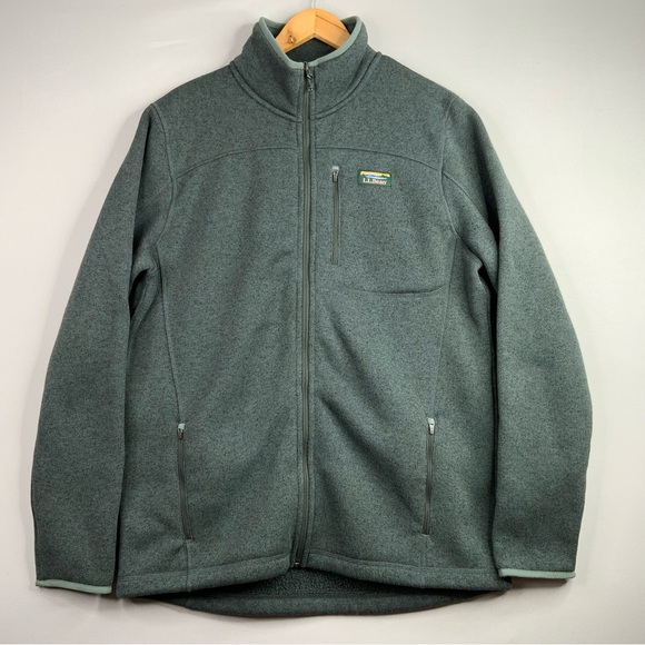 L.L. Bean Other - L.L. Bean Men's Dark Green Sweater Fleece Full - Zip Jacket. Men’s Large Tall.